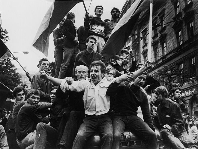 »Demonstranten in Prag«, 1968